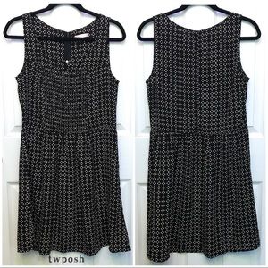 👗 Anthropologie Under Skies Black Patterned Dress